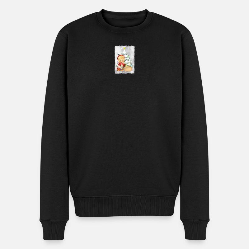 Geschenke Elf - Männer Premium Bio Pullover - Schwarz