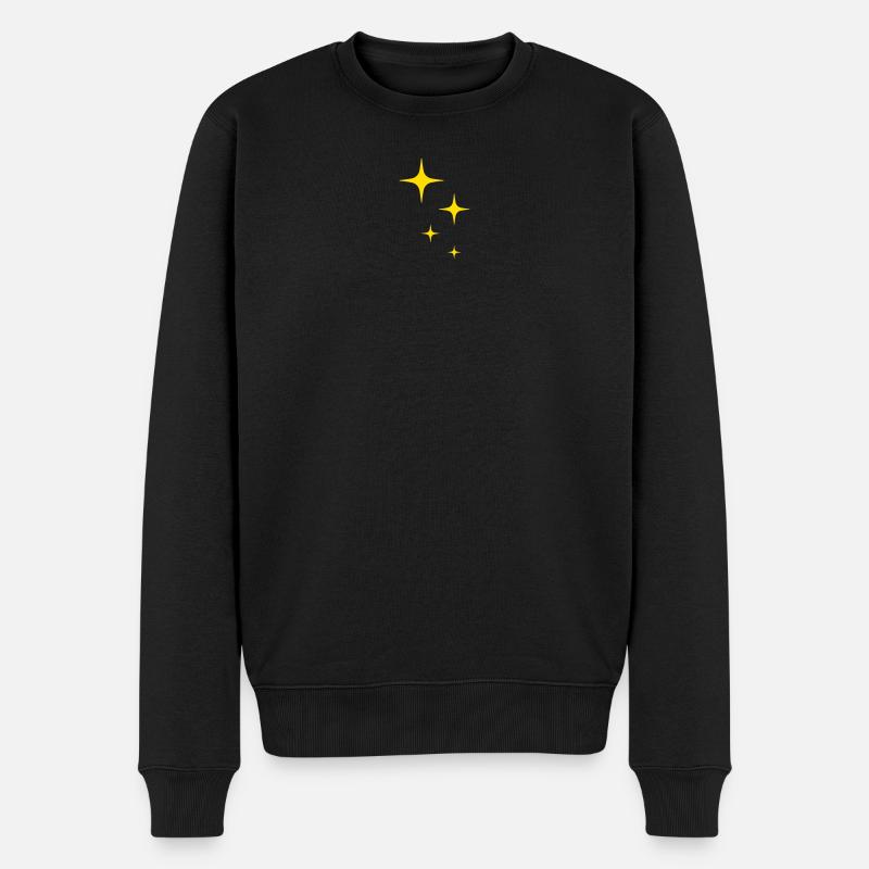 Étoiles scintillantes - Pull Premium bio Homme - noir