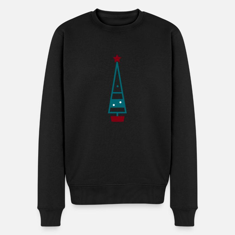 Weihnachtsbaum-Symbol - Männer Premium Bio Pullover - Schwarz