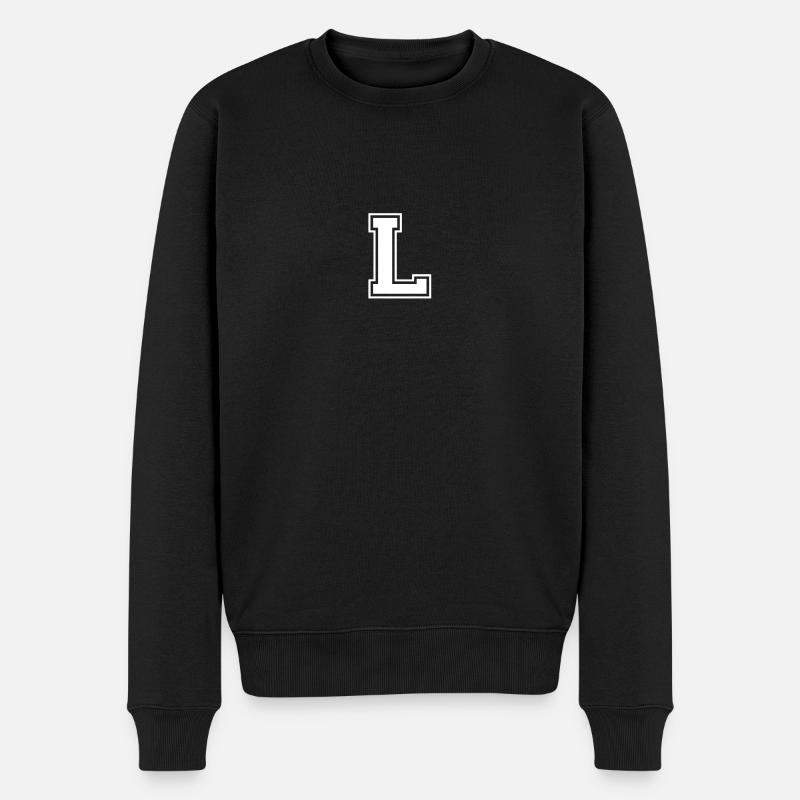 l - Männer Premium Bio Pullover - Schwarz