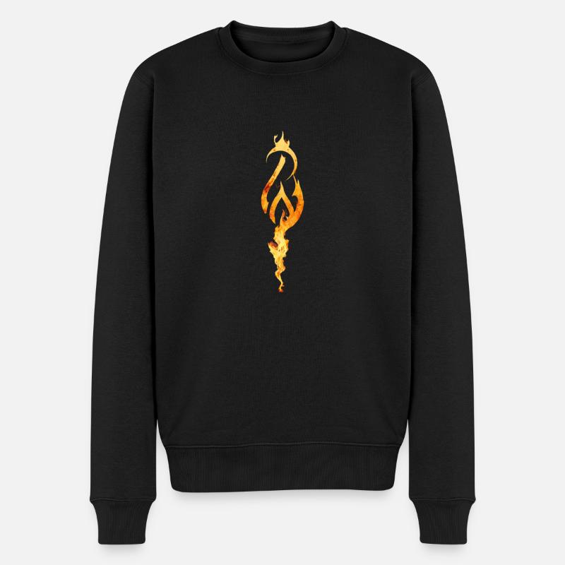 Wikinger Symbol - Männer Premium Bio Pullover - Schwarz