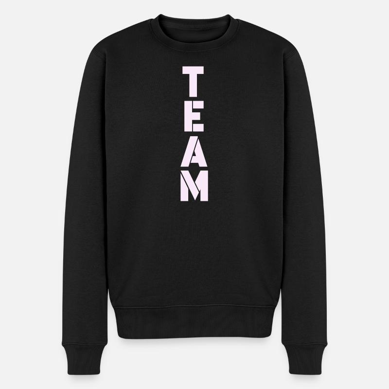 team - Männer Premium Bio Pullover - Schwarz