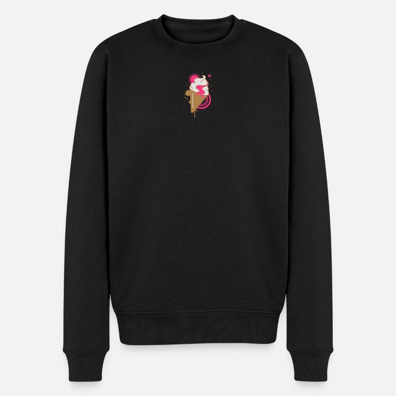 Un cône de crème glacée - Pull Premium bio Homme - noir