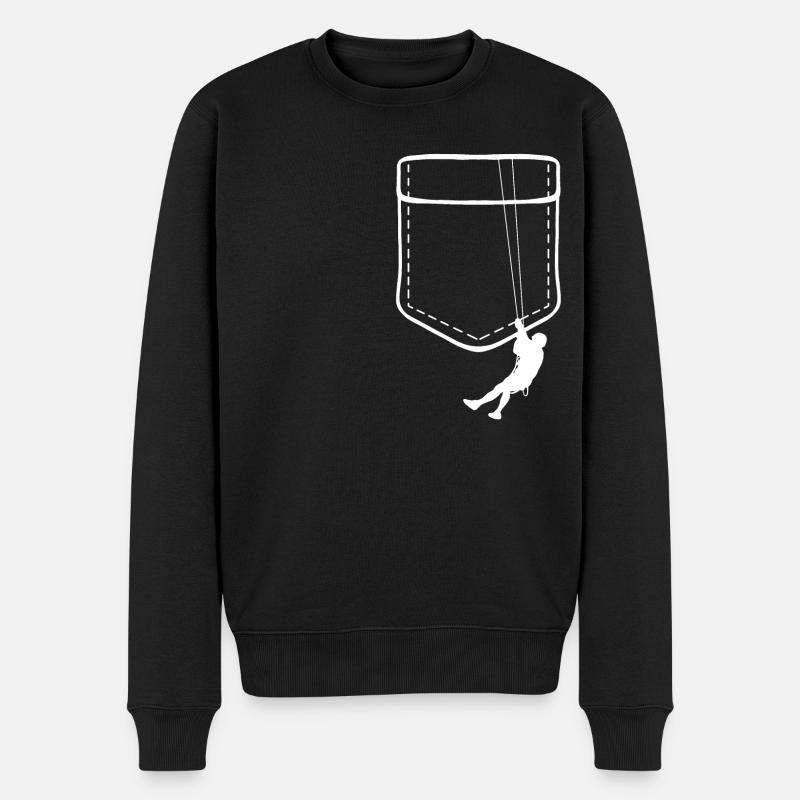 Bereit für den Aufstieg - Männer Premium Bio Pullover - Schwarz