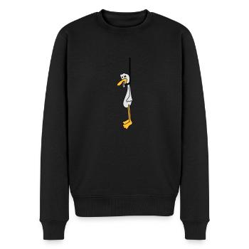 Hanged Duck - Männer Premium Bio Pullover - Schwarz - Vorne - Nico (187cm)
