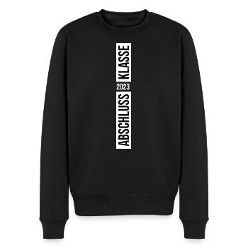 Abschlussklasse 2023 weiß - Männer Premium Bio Pullover - Schwarz - Vorne - Nico (187cm)