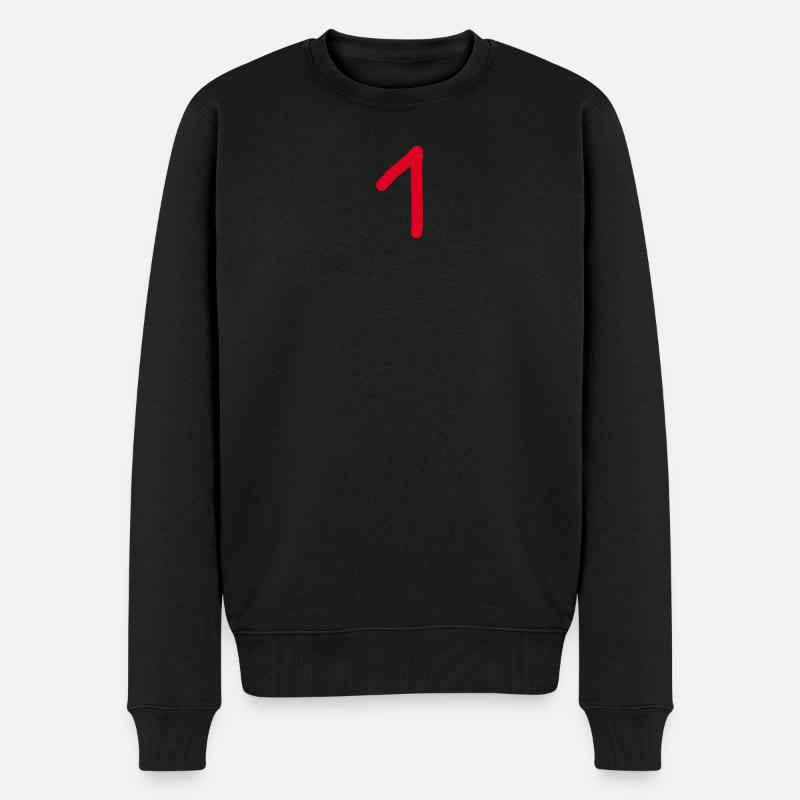 1 numéro un rouge anniversaire - Pull Premium bio Homme - noir
