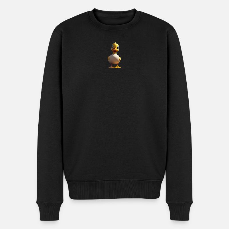 Personnage de canard de dessin animé excentrique - Pull Premium bio Homme - noir