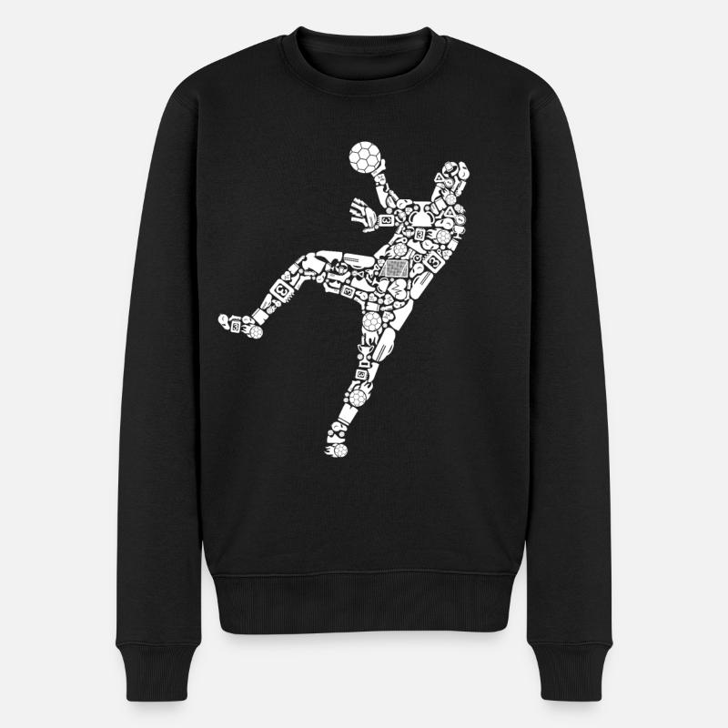 Symboles des joueurs de handball Handball - Pull Premium bio Homme - noir