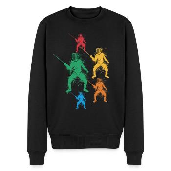 Escrimeurs Maîtres d’escrime Garçons Enfants Escrime - Pull Premium bio Homme - noir - Devant - Nico (187cm)