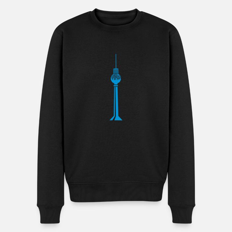 Berliner Fernsehturm - TV Tower Berlin - Männer Premium Bio Pullover - Schwarz