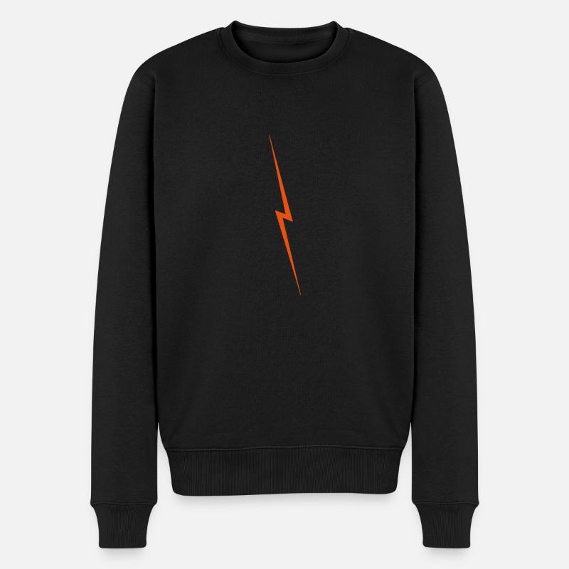 Super-Lightning Bolt - Männer Premium Bio Pullover - Schwarz
