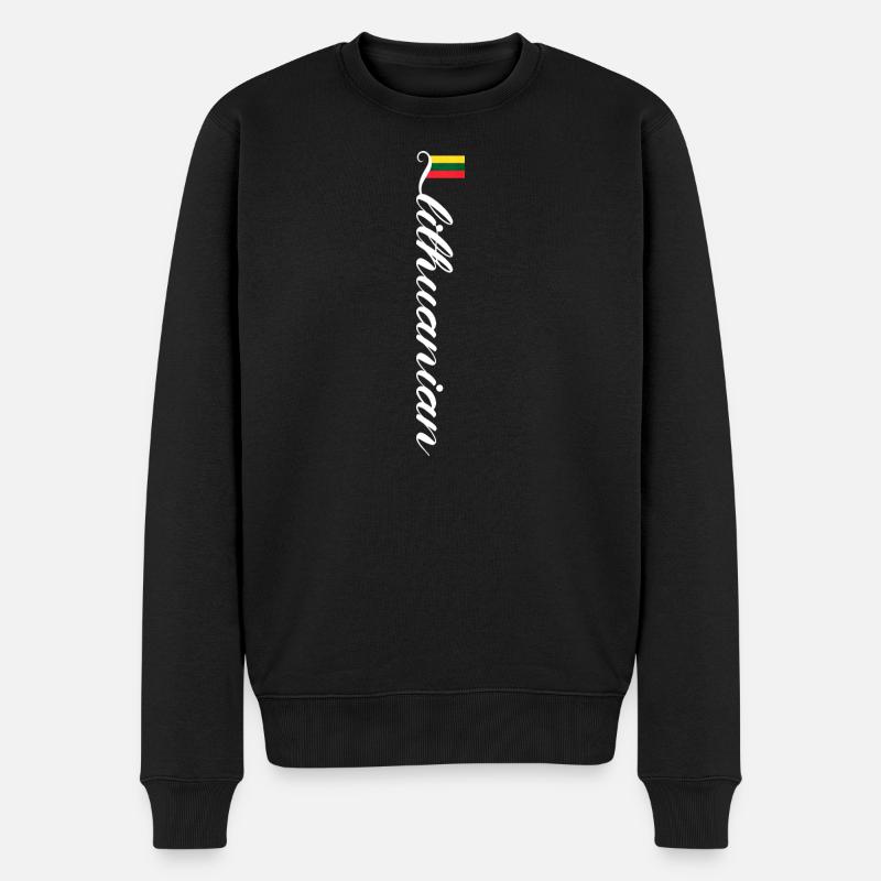 Litauen - Männer Premium Bio Pullover - Schwarz