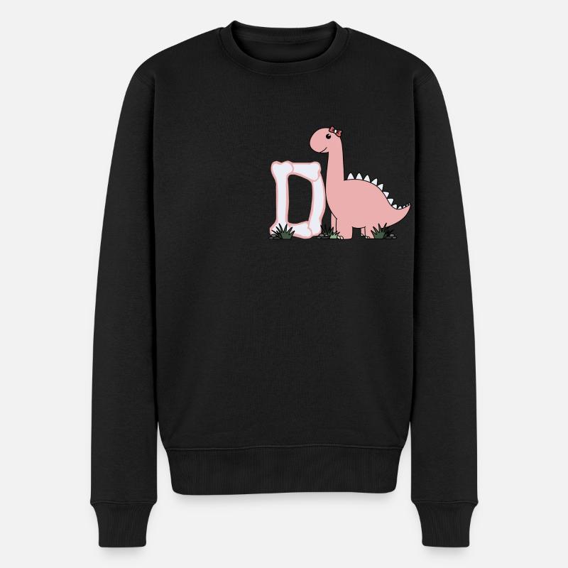 Buchstabe D - Männer Premium Bio Pullover - Schwarz