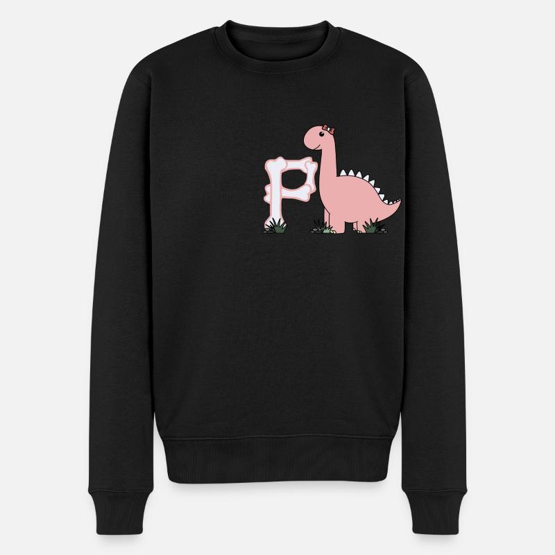 Buchstabe P - Männer Premium Bio Pullover - Schwarz