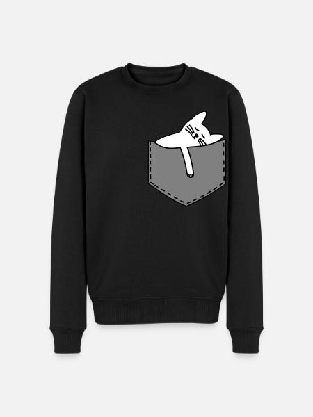 Cat in the bag - Men's Premium Organic Jumper - black