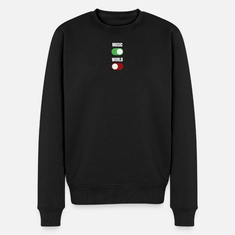 Music On World Off - Pull Premium bio Homme - noir