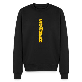 summer - Männer Premium Bio Pullover - Schwarz - Vorne - Nico (187cm)