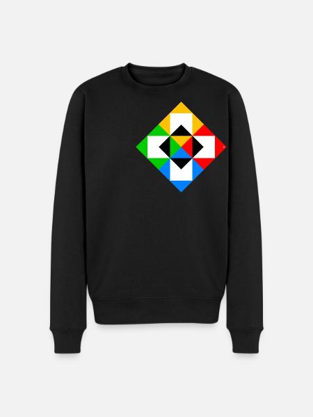 Triangle carré 1 - Pull Premium bio Homme - noir