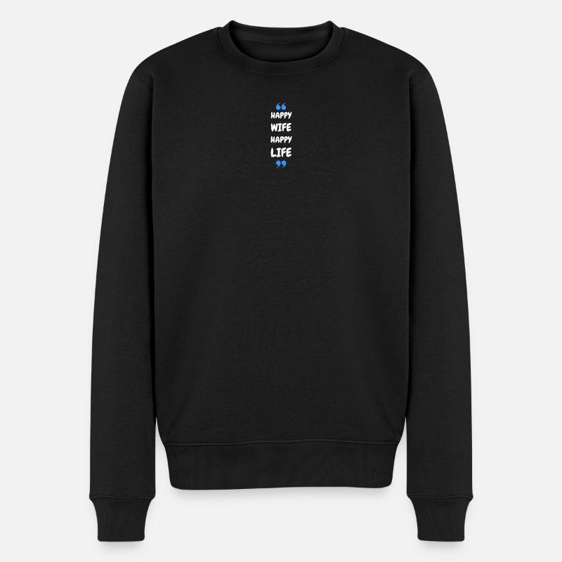 Femme Heureuse Vie Heureuse - Pull Premium bio Homme - noir