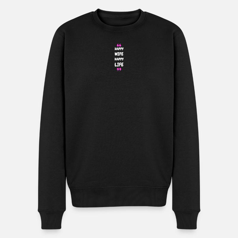 Femme Heureuse Vie Heureuse - Pull Premium bio Homme - noir