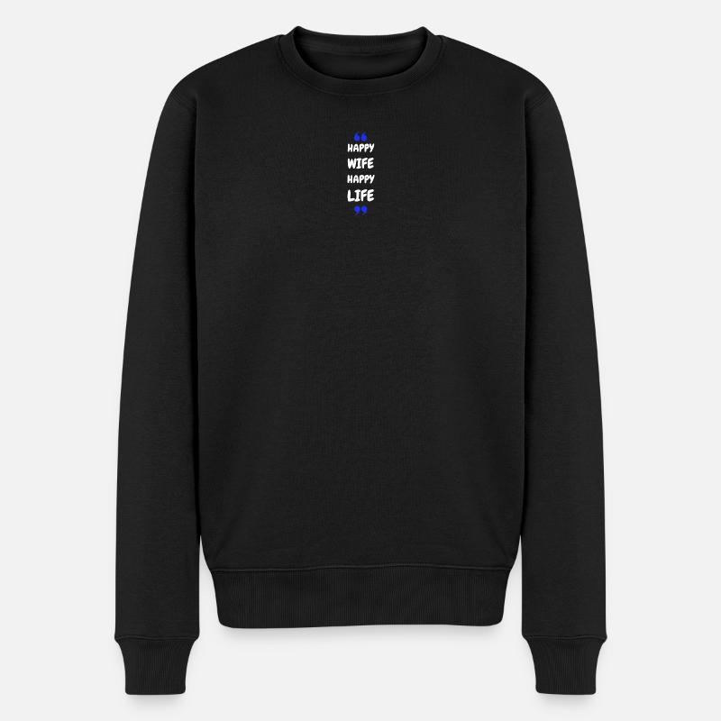 Femme Heureuse Vie Heureuse - Pull Premium bio Homme - noir