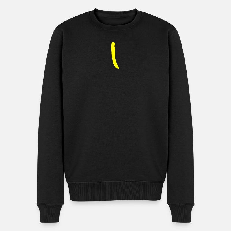 Buchstabe I - Männer Premium Bio Pullover - Schwarz