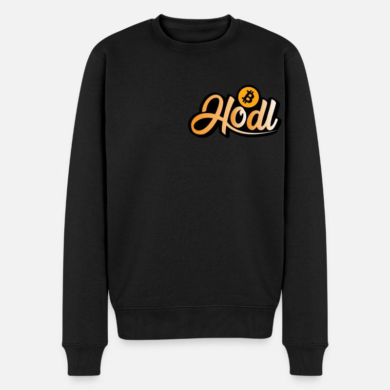 Hodl Bitcoin - BTC - élégamment incurvé - Pull Premium bio Homme - noir
