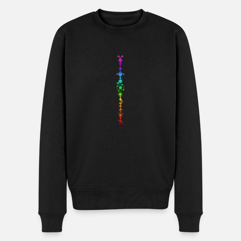 Crop circle développement humain multidimensionnel - Pull Premium bio Homme - noir