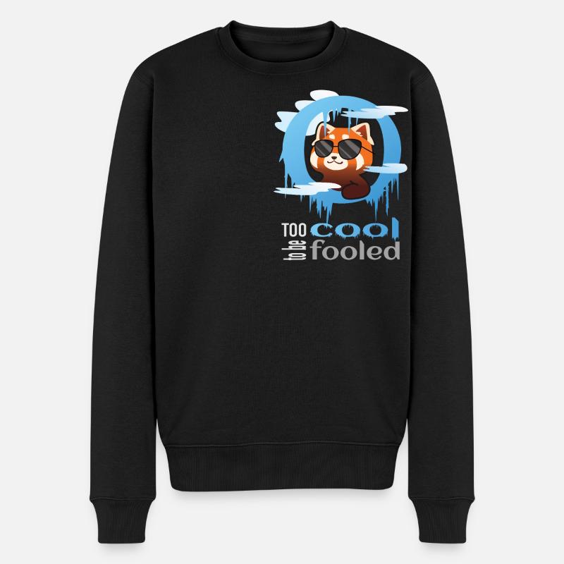 Too Cool To Be Fooled - Männer Premium Bio Pullover - Schwarz