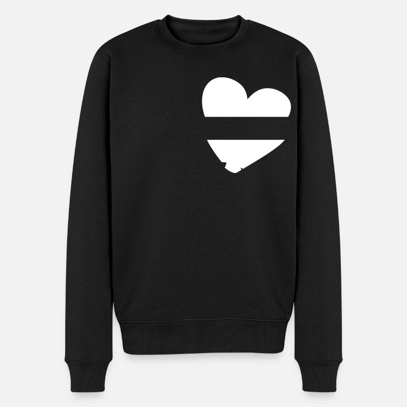 Logo du cœur - Love Emblem - Pull Premium bio Homme - noir