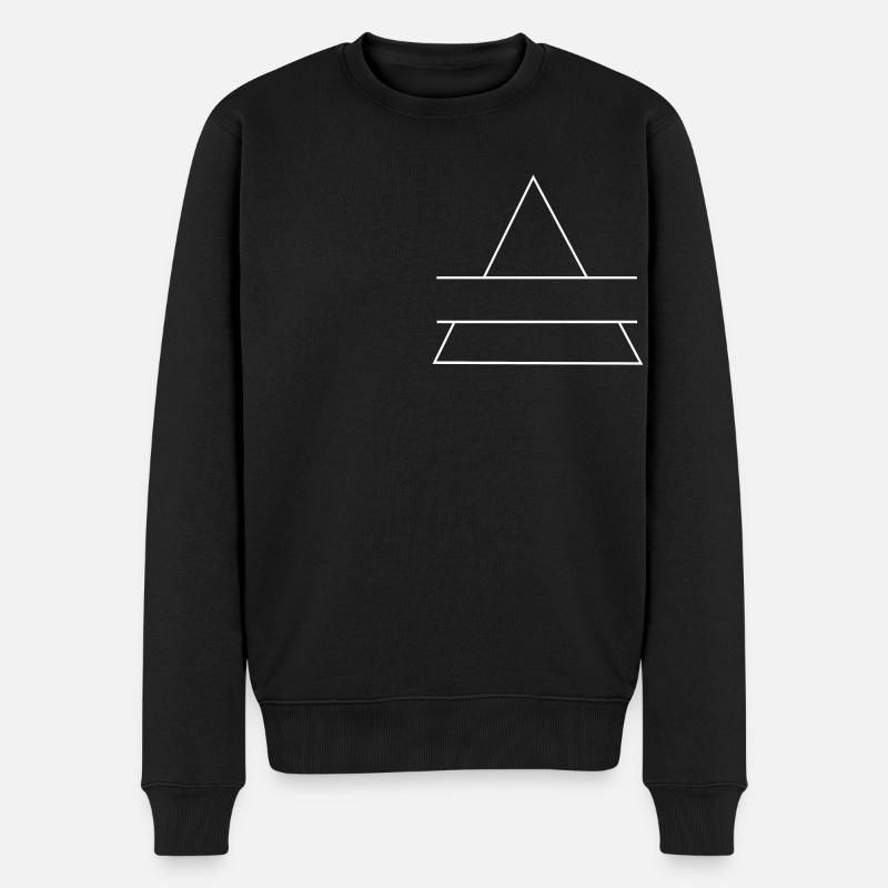 Logo triangle - logo simple - Pull Premium bio Homme - noir