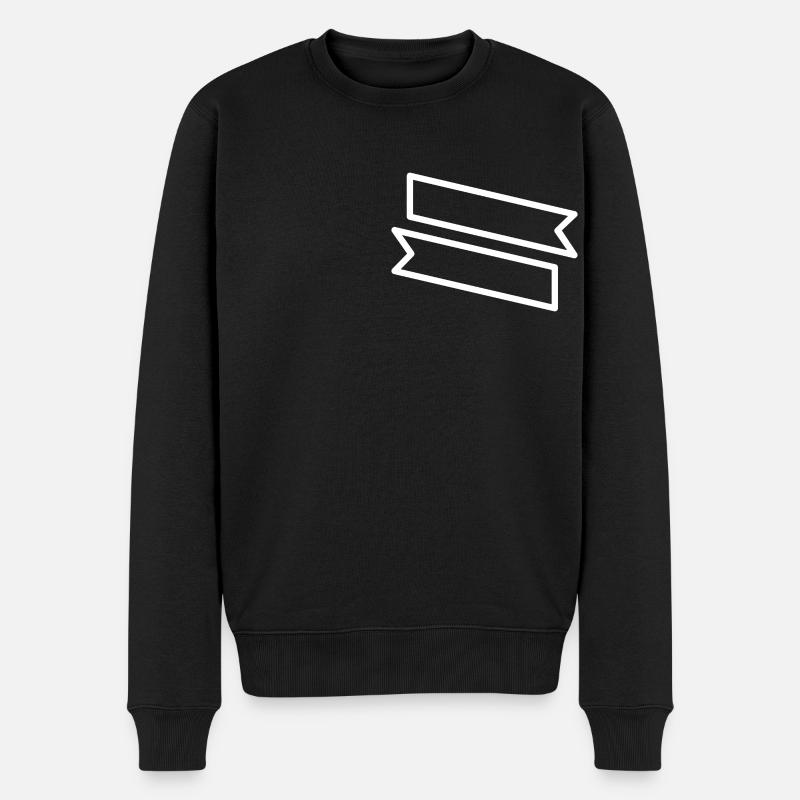 Bannière double - Pull Premium bio Homme - noir