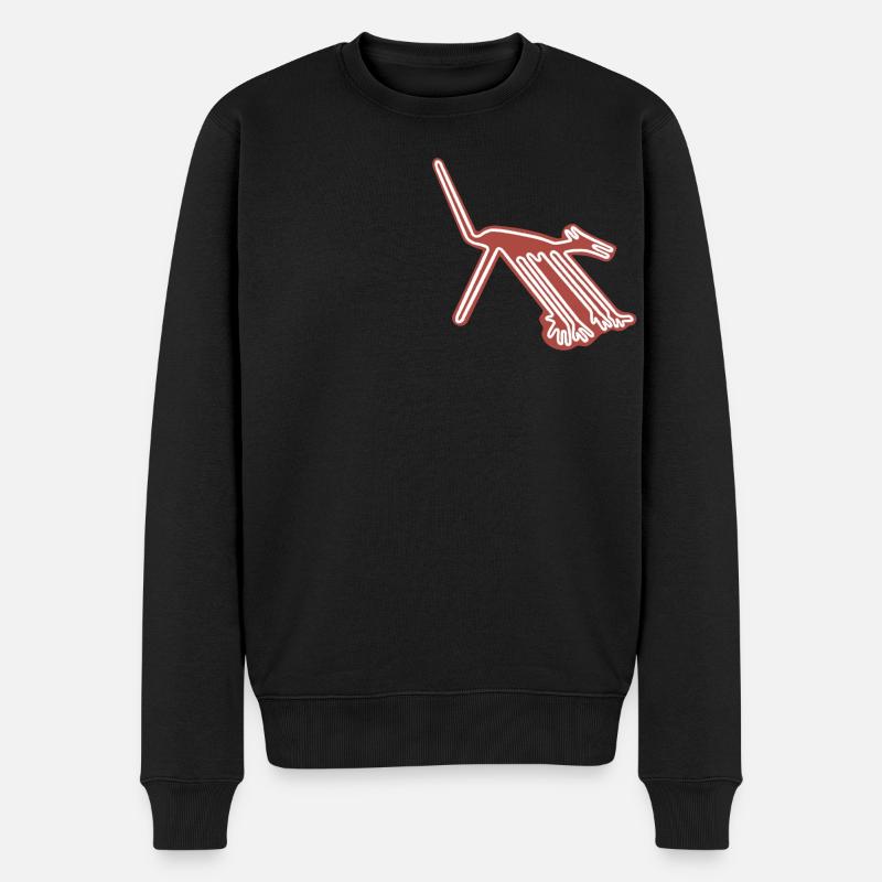 Nazca Lines Hund - Männer Premium Bio Pullover - Schwarz