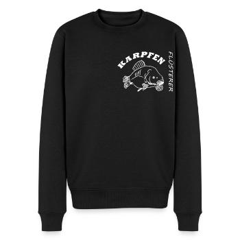 Karpfen - Männer Premium Bio Pullover - Schwarz - Vorne - Nico (187cm)