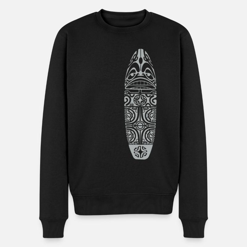 MAORI - Männer Premium Bio Pullover - Schwarz