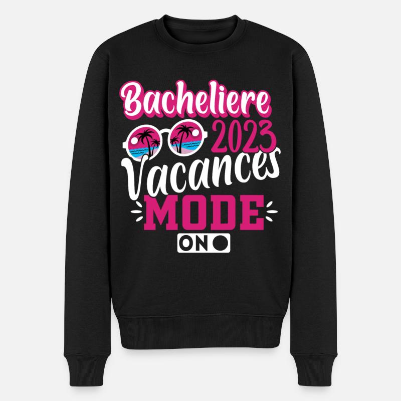 Baccalauréat 2023 Cadeau Réussite Bac Vacances - Pull Premium bio Homme - noir
