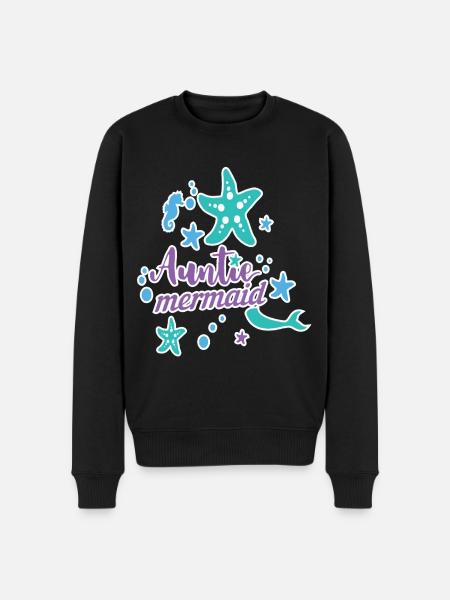 Auntie Mermaid - Men's Premium Organic Jumper - black