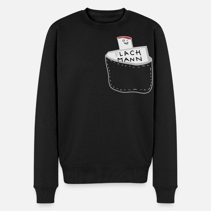 Junggeselle Lach Mann (b) - Männer Premium Bio Pullover - Schwarz