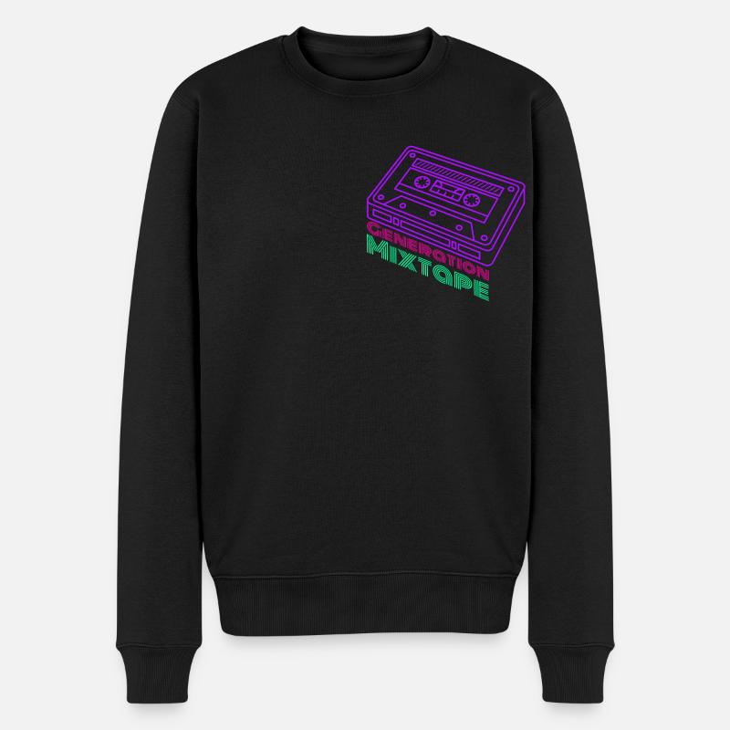 Generation Mixtape Kidcore Kassette Gaveide - Økologisk premium-sweatshirt til mænd - sort