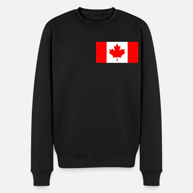 Kanada Flagge - Männer Premium Bio Pullover - Schwarz