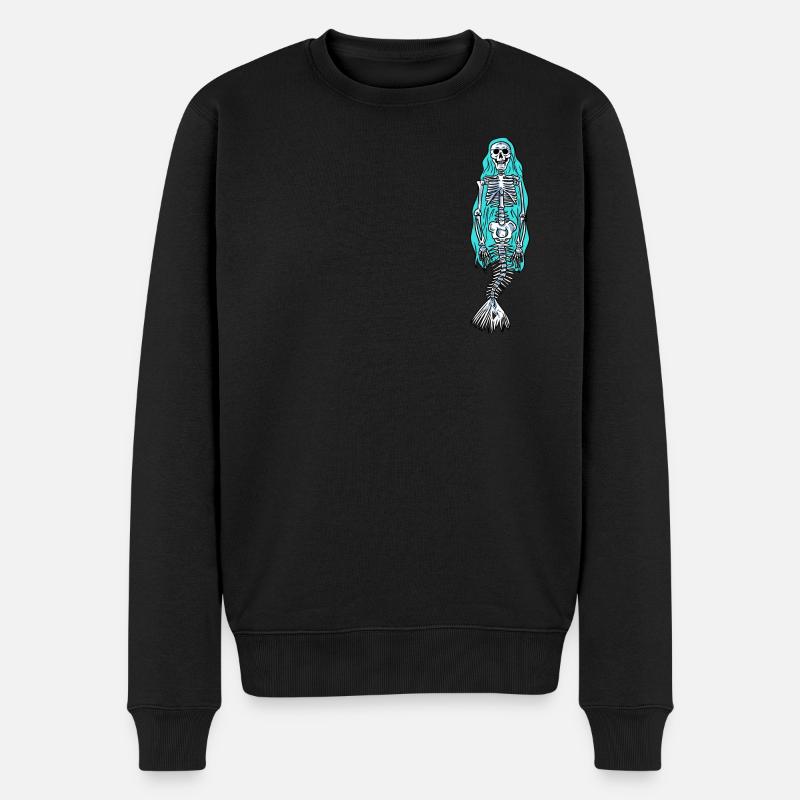 Squelette de sirène - Pull Premium bio Homme - noir