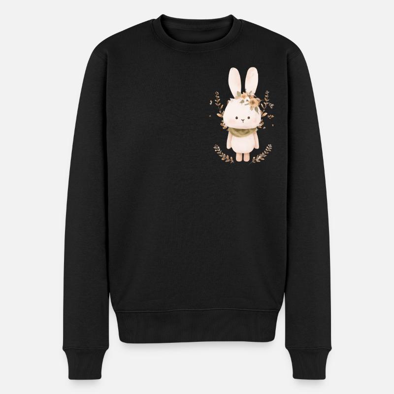 Lapin de Pâques - Pull Premium bio Homme - noir