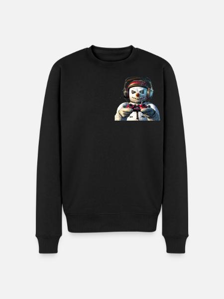 Snowman Gaming Gamepad - Men's Premium Organic Jumper - black