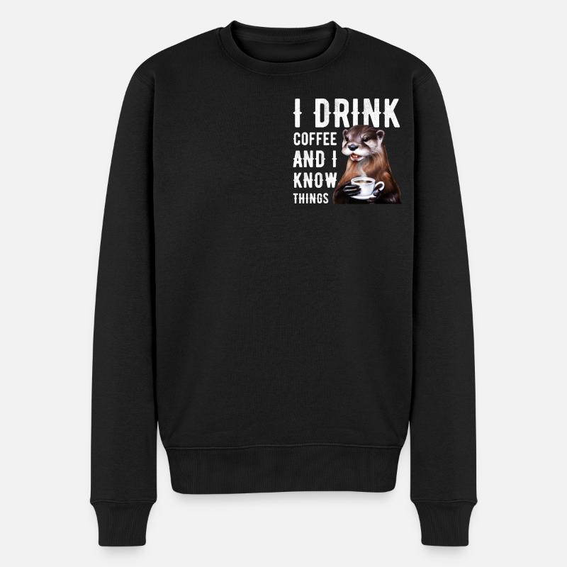 Café Coffeeshop - Pull Premium bio Homme - noir