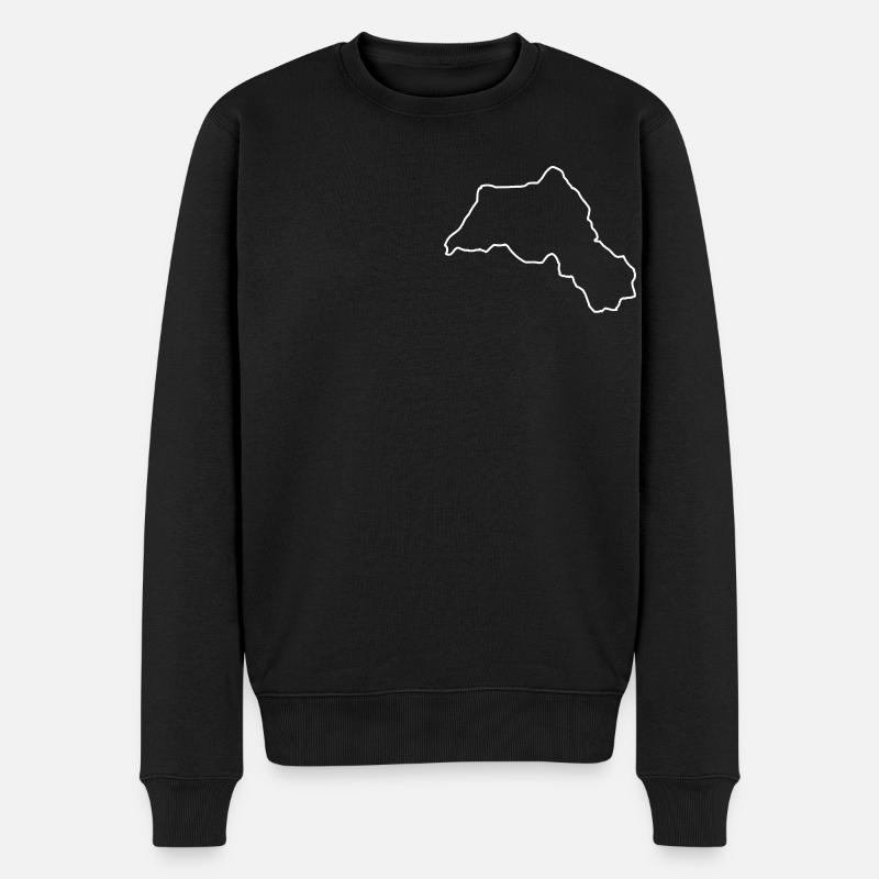 Kurdistan Umriss Weiß - Männer Premium Bio Pullover - Schwarz