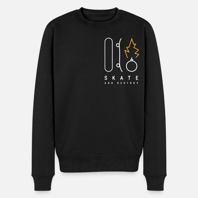 Skate and destroy - Männer Premium Bio Pullover - Schwarz