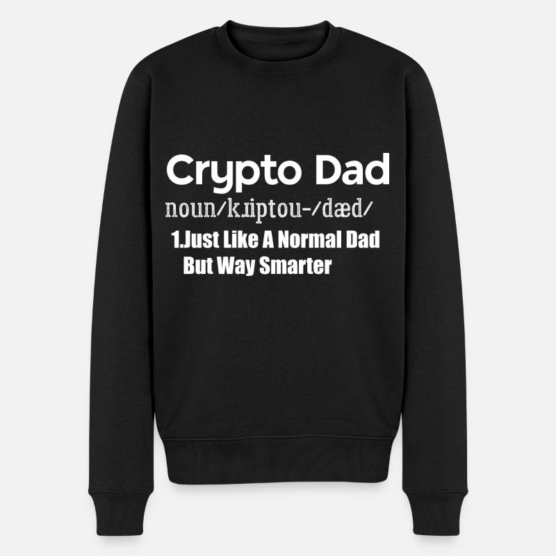 Crypto Papa comme un papa normal mais beaucoup plus intelligent - Pull Premium bio Homme - noir