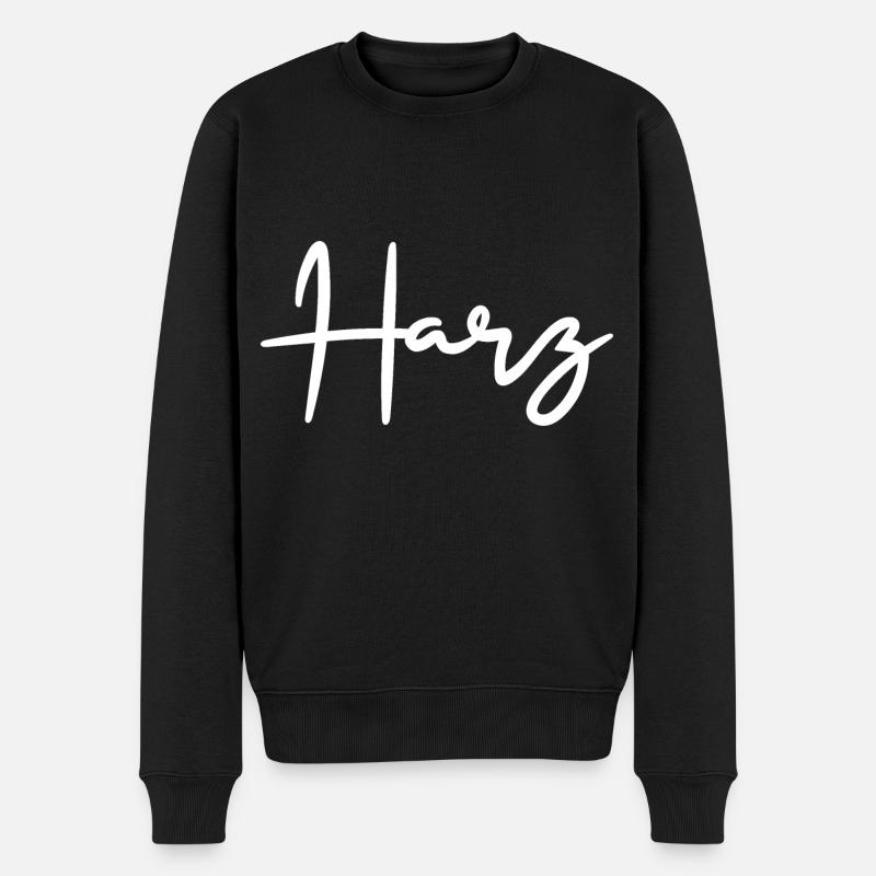 Harz Gebirge Natur - Männer Premium Bio Pullover - Schwarz