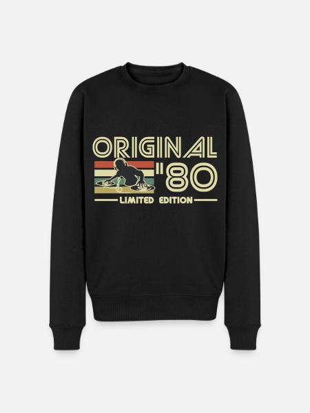 1980 - Men's Premium Organic Jumper - black
